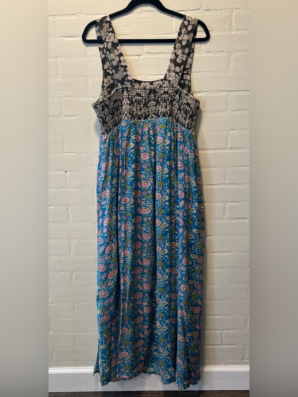 Natural Life Tricia Side Slit Floral Print Maxi Dress Size XL Farmhouse Chic - Picture 7 of 8